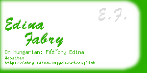 edina fabry business card